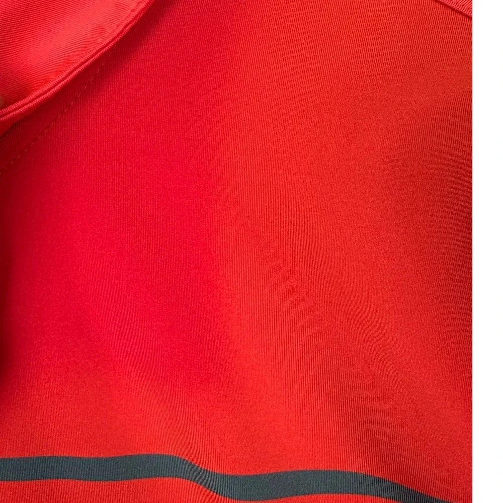 Adidas Golf Polo Shirt Mens Large Red Blue Colorblock Performance Rugby Athletic
